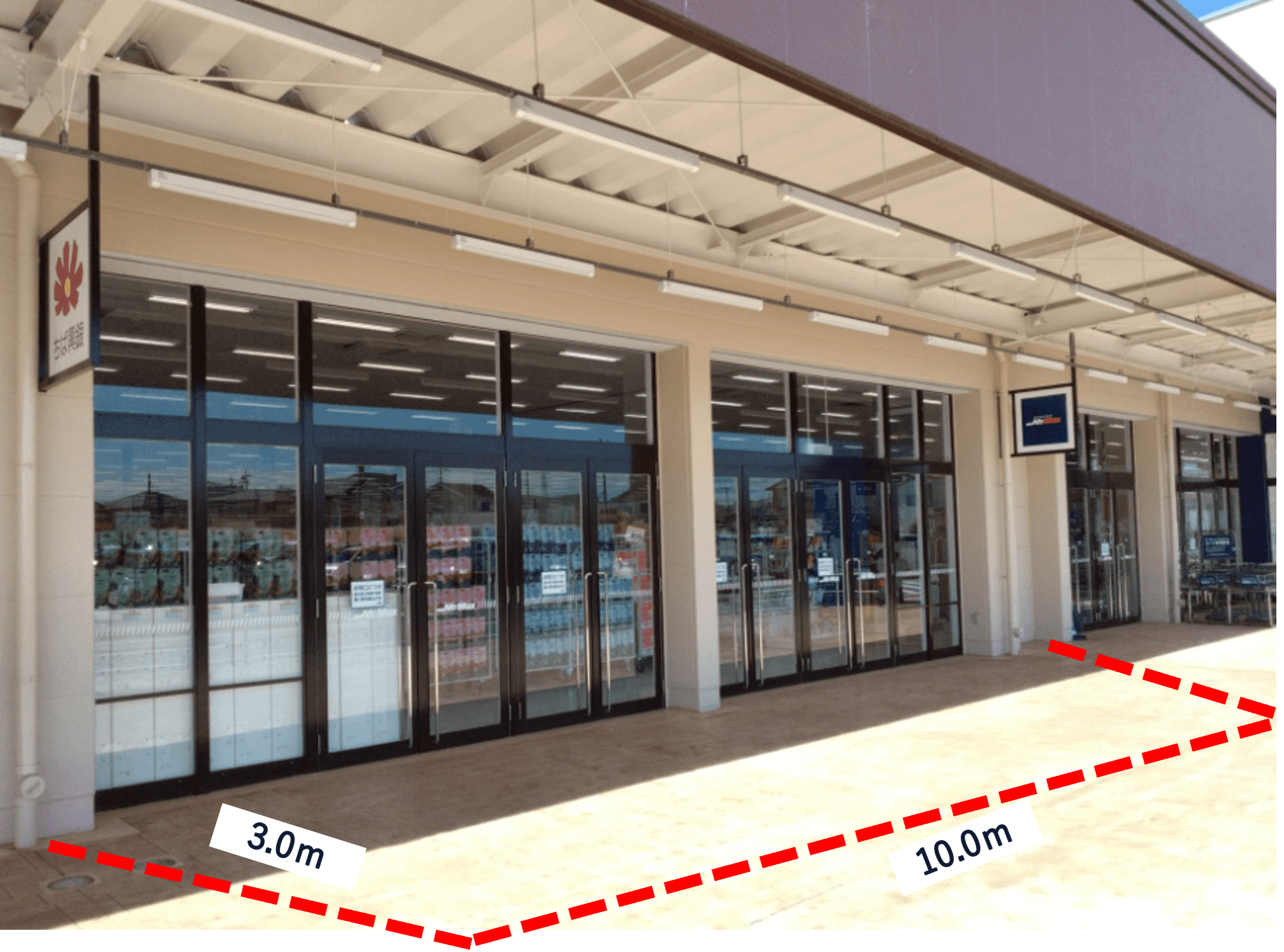 ミスターマックス側モール下 販促プロモーションや物販用途に最適な総合ディスカウントストアの催事イベントスペース